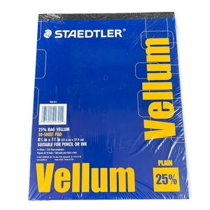 Staedtler Vellum Pad 50 Sheets 8-1/2"x11"
